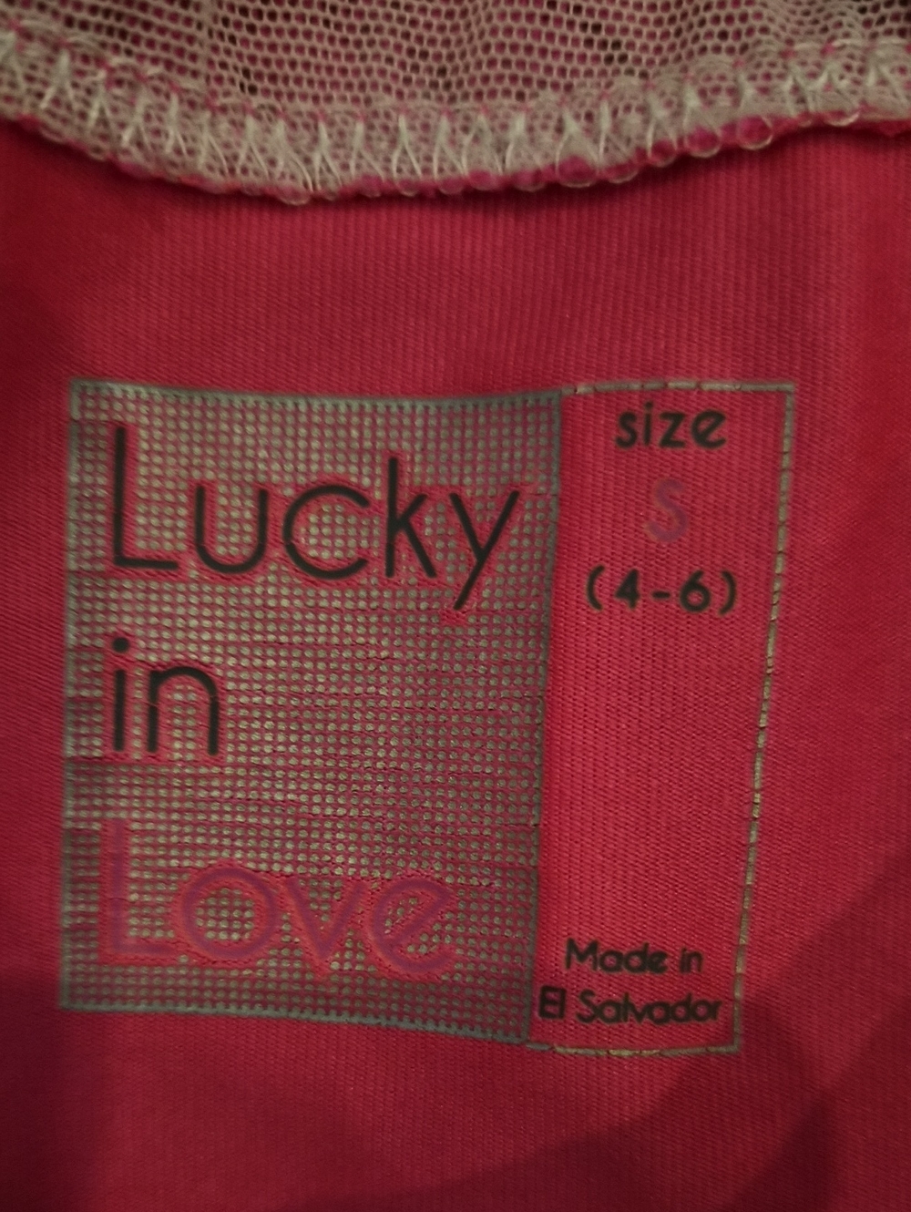 2 Piece - Lucky In Love - Hot Pink Lace-Trim Tennis Skirt with Tennis Tank -S/M - Picture 3 of 5